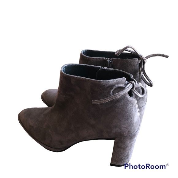 STUART WEITZMAN Lofty Suede Ankle Boots/Heels Gray Size 6M - Picture 10 of 14